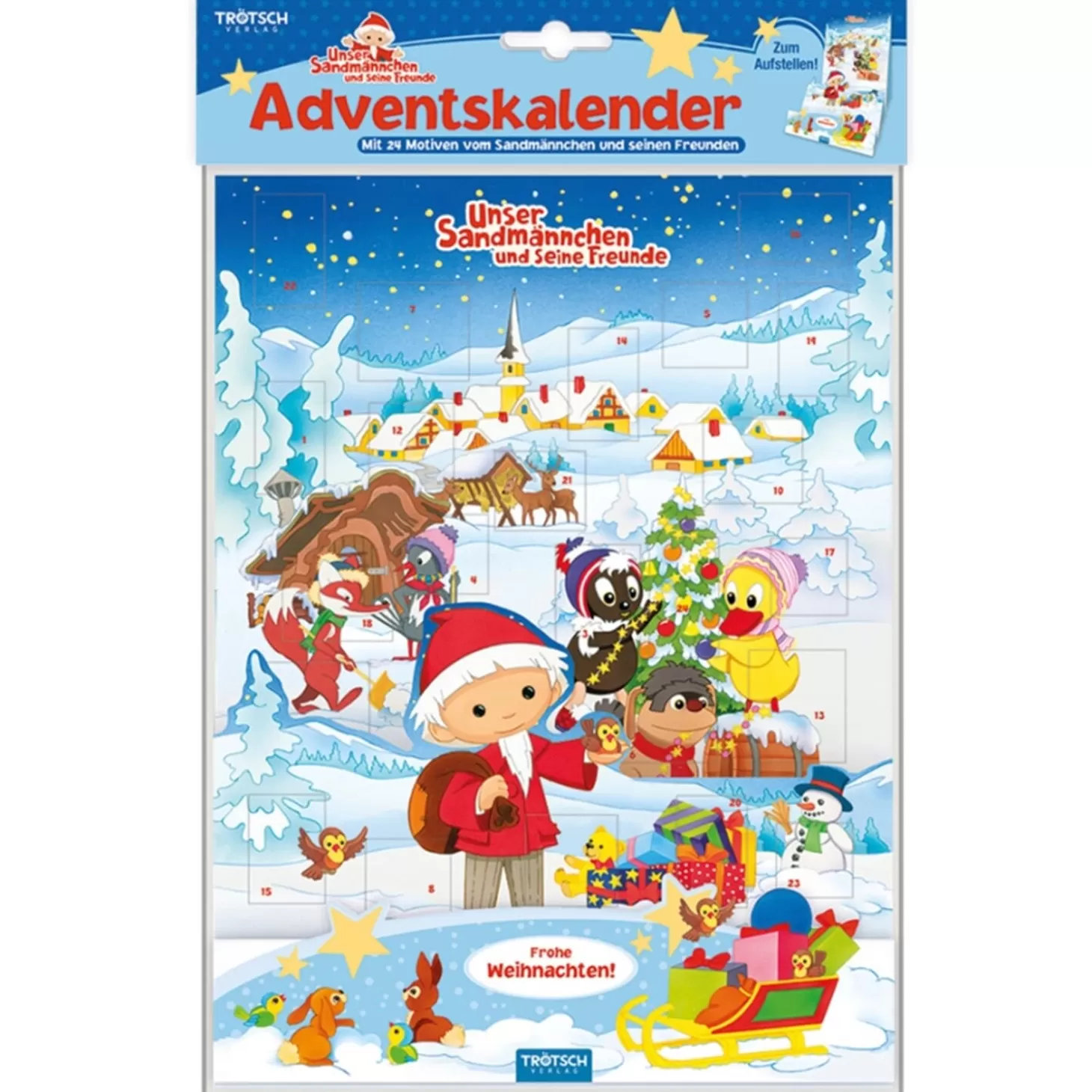 Trötsch Verlag Aufstell-Adventskalender "Sandmann"