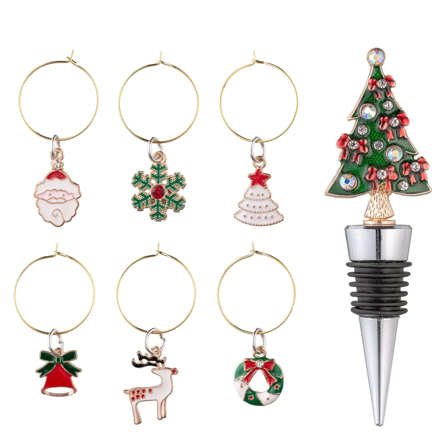 Käthe Wohlfahrt Flaschenstopper-Set "Weihnachtsbaum"