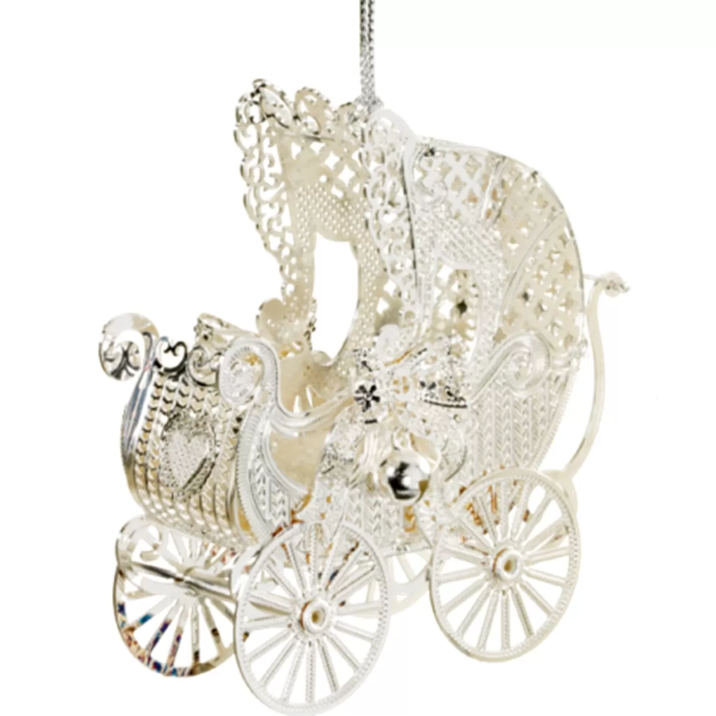 Käthe Wohlfahrt Kinderwagen, Versilbert