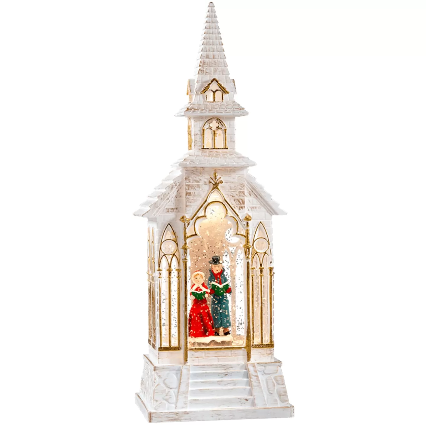 KONSTSMIDE Led Schneelaterne "Kirche", 33 Cm