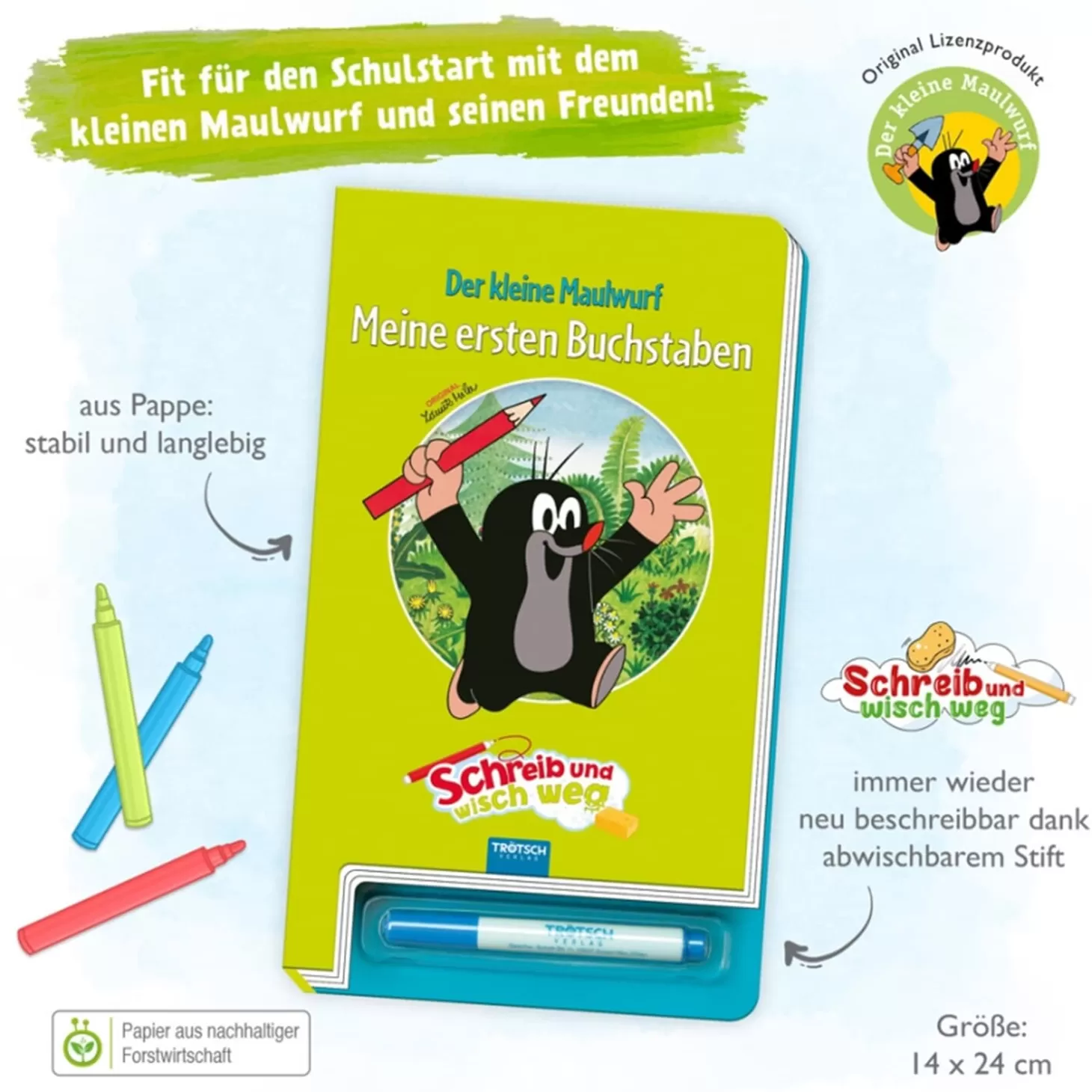 Trötsch Verlag Lernheft "Meine Ersten Buchstaben - Der Kleine Maulwurf"