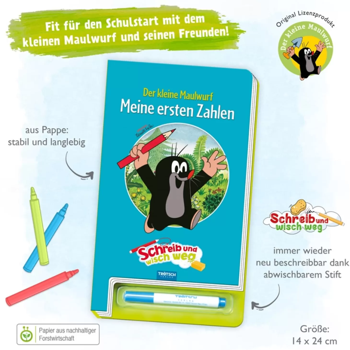 Trötsch Verlag Lernheft "Meine Ersten Zahlen - Der Kleine Maulwurf"