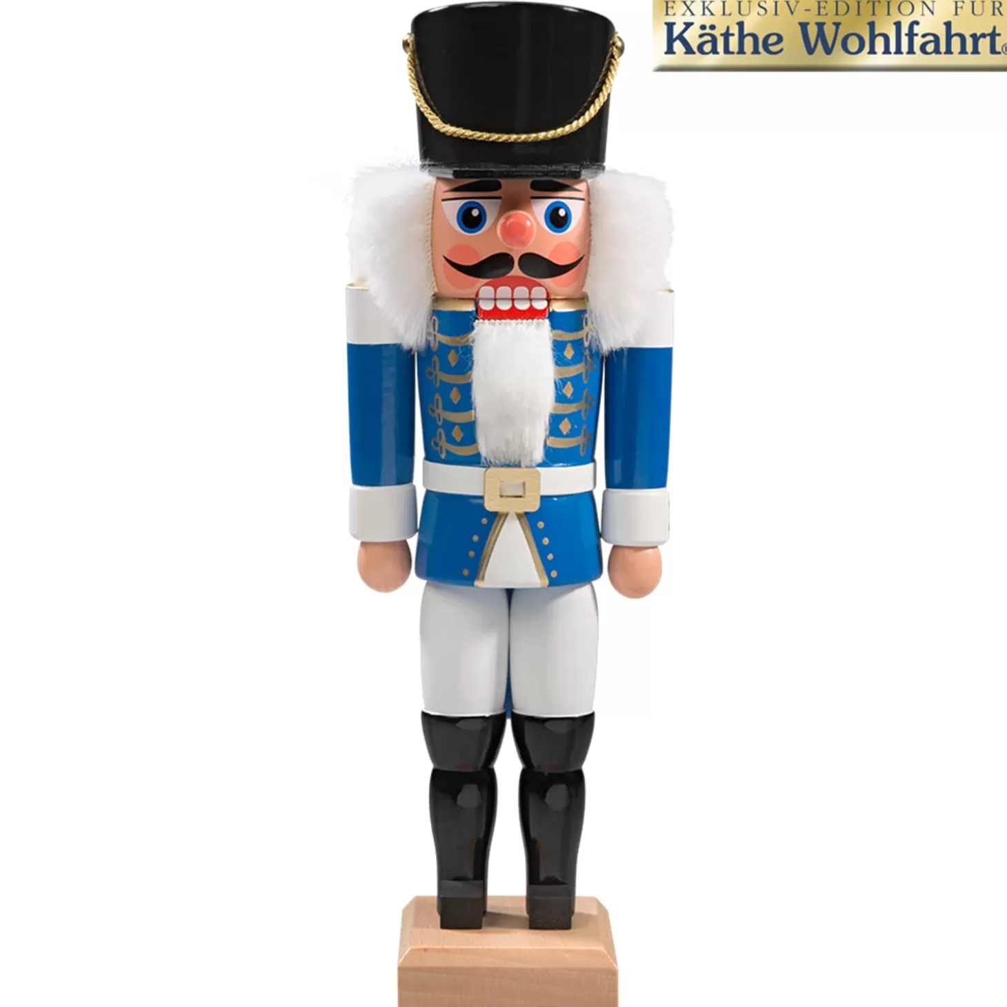 HODREWA Nussknacker "Husar" Blau, 27Cm