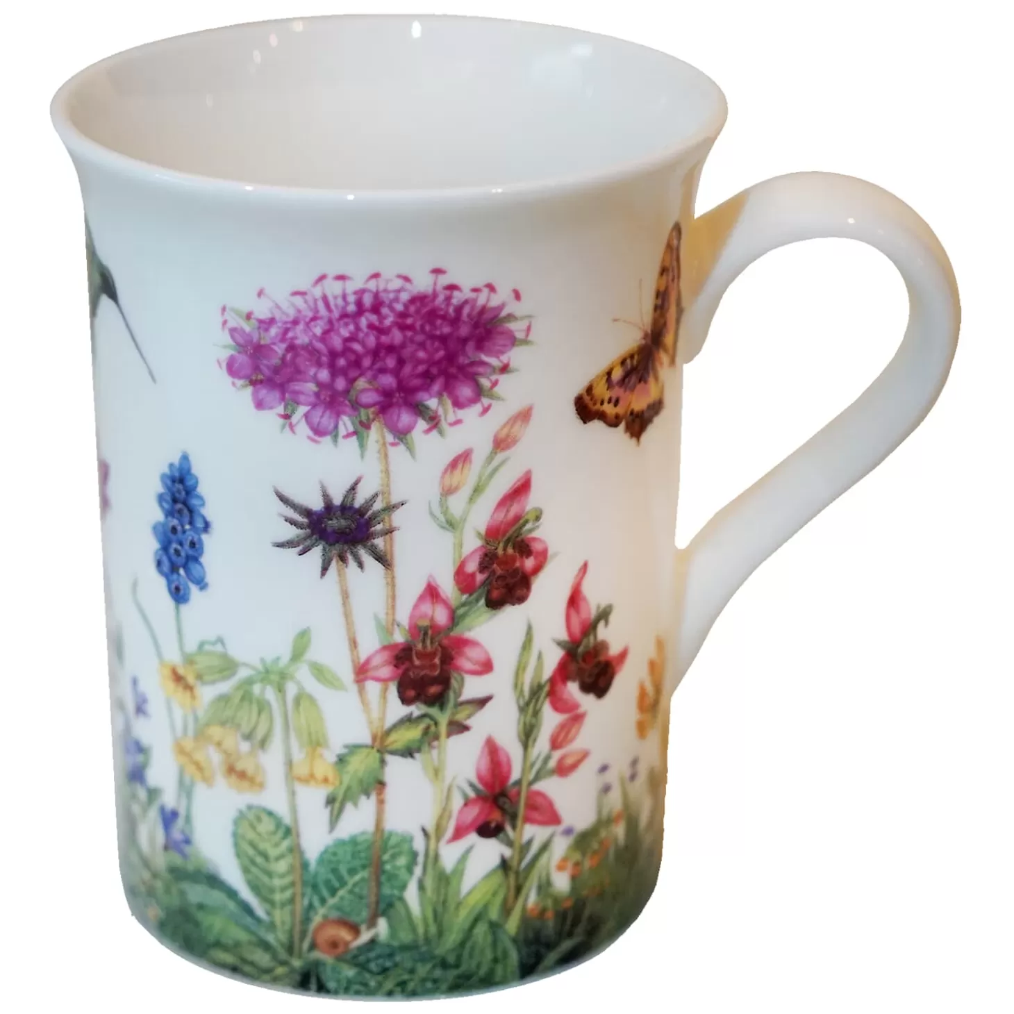 Käthe Wohlfahrt Porzellan-Tasse "Blumenwiese Mit Orchideen"