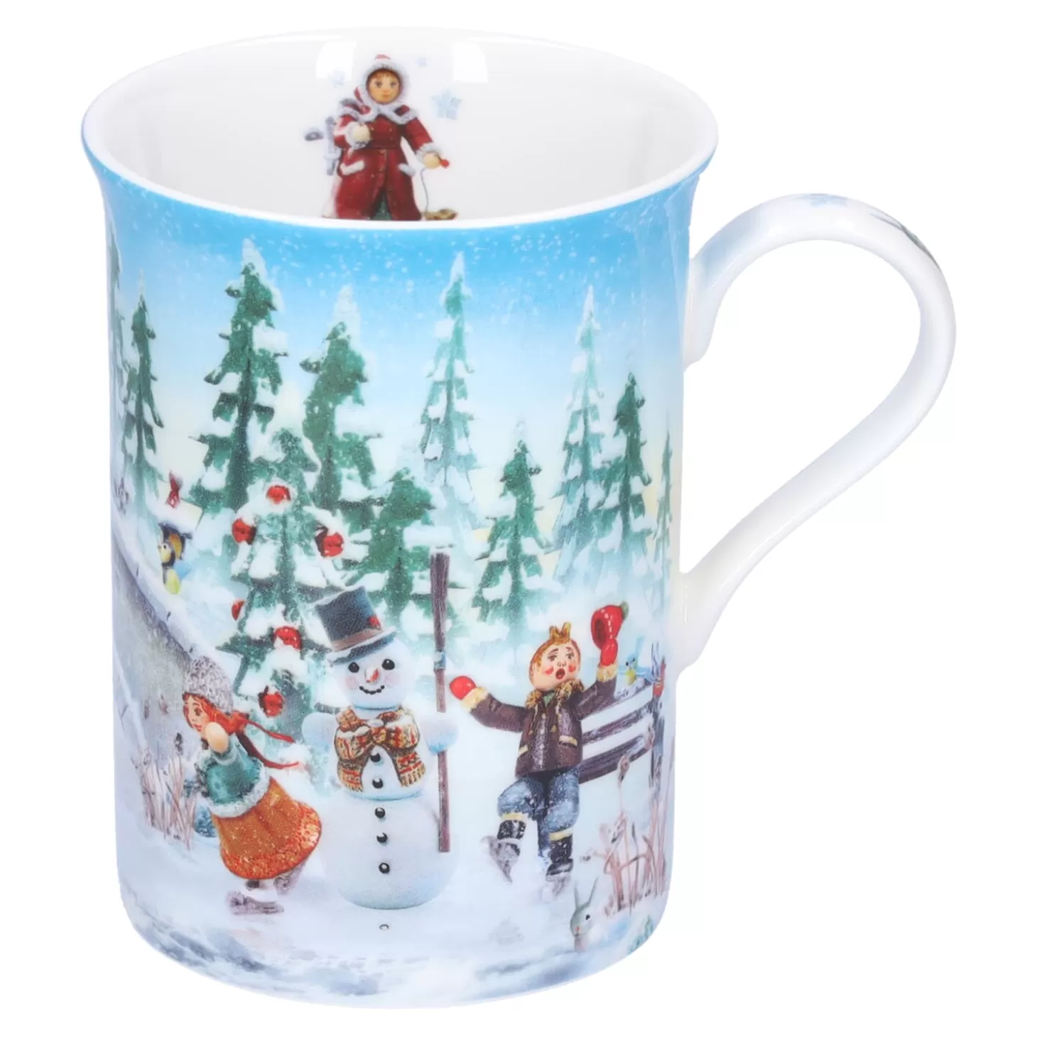 Käthe Wohlfahrt Porzellan-Tasse "Schlittschuhlauf"