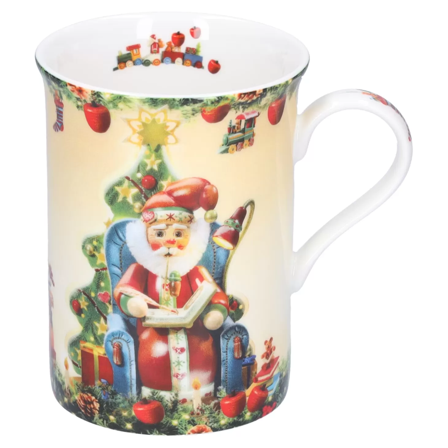 Käthe Wohlfahrt Porzellan-Tasse "Weihnachtsmann Im Sessel"