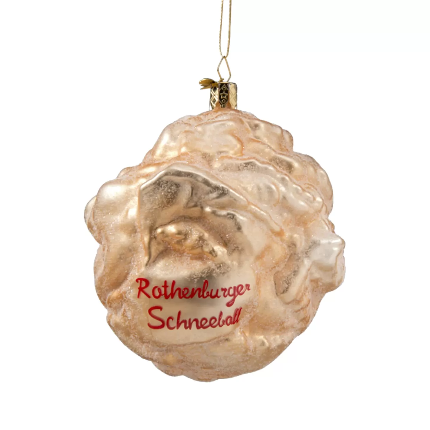 Poesie in Glas Rothenburger Schneeballen Glasbaumbehang