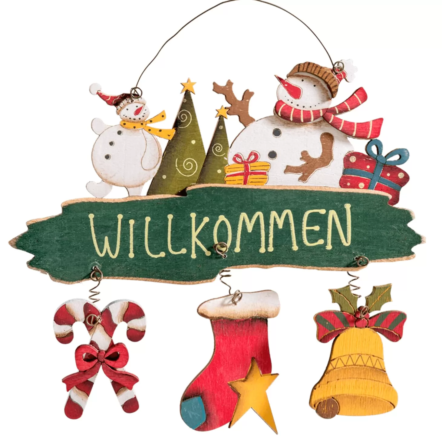 Käthe Wohlfahrt Schild Schneemann "Willkommen"