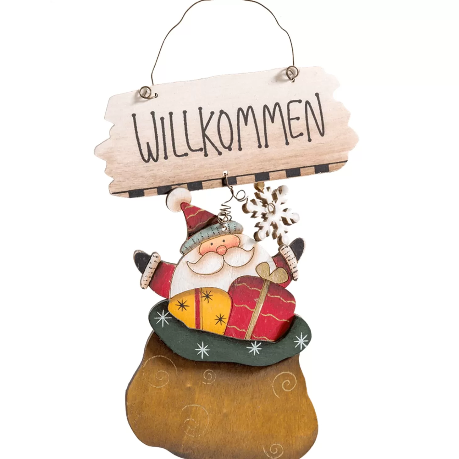 Käthe Wohlfahrt Schild Weihnachtsmann "Willkommen"