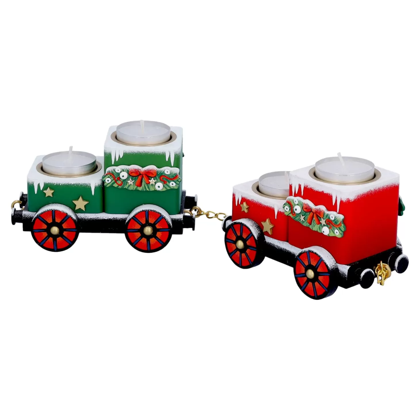 Käthes Original Teelichthalter "Waggons-Weihnachtsreise"