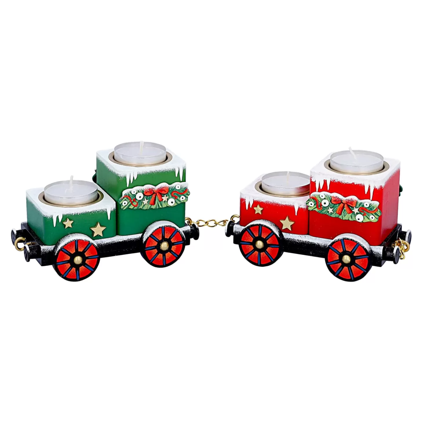 Käthes Original Teelichthalter "Waggons-Weihnachtsreise"