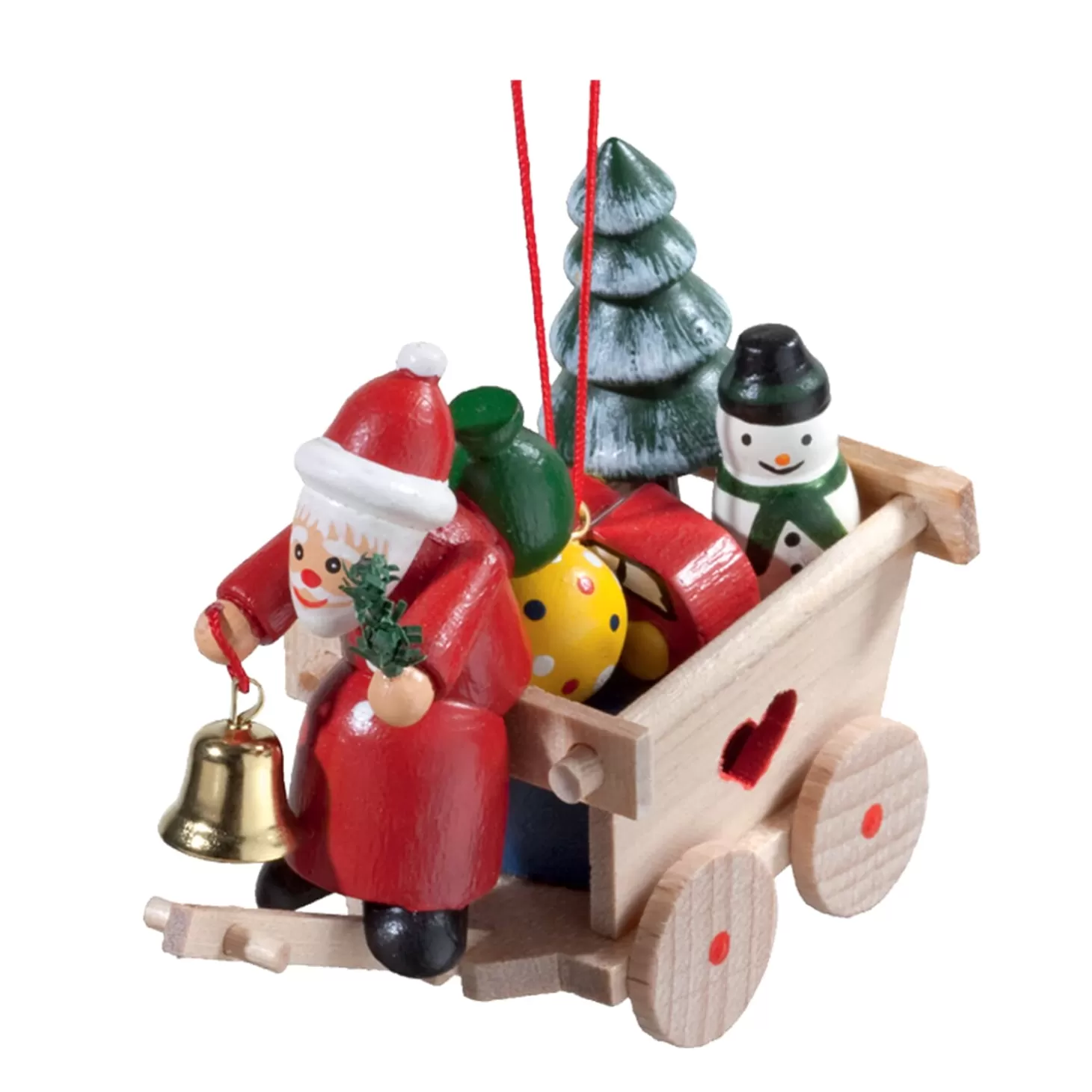 Käthes Original Weihnachtsmann Mit Geschenkewagen